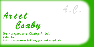 ariel csaby business card